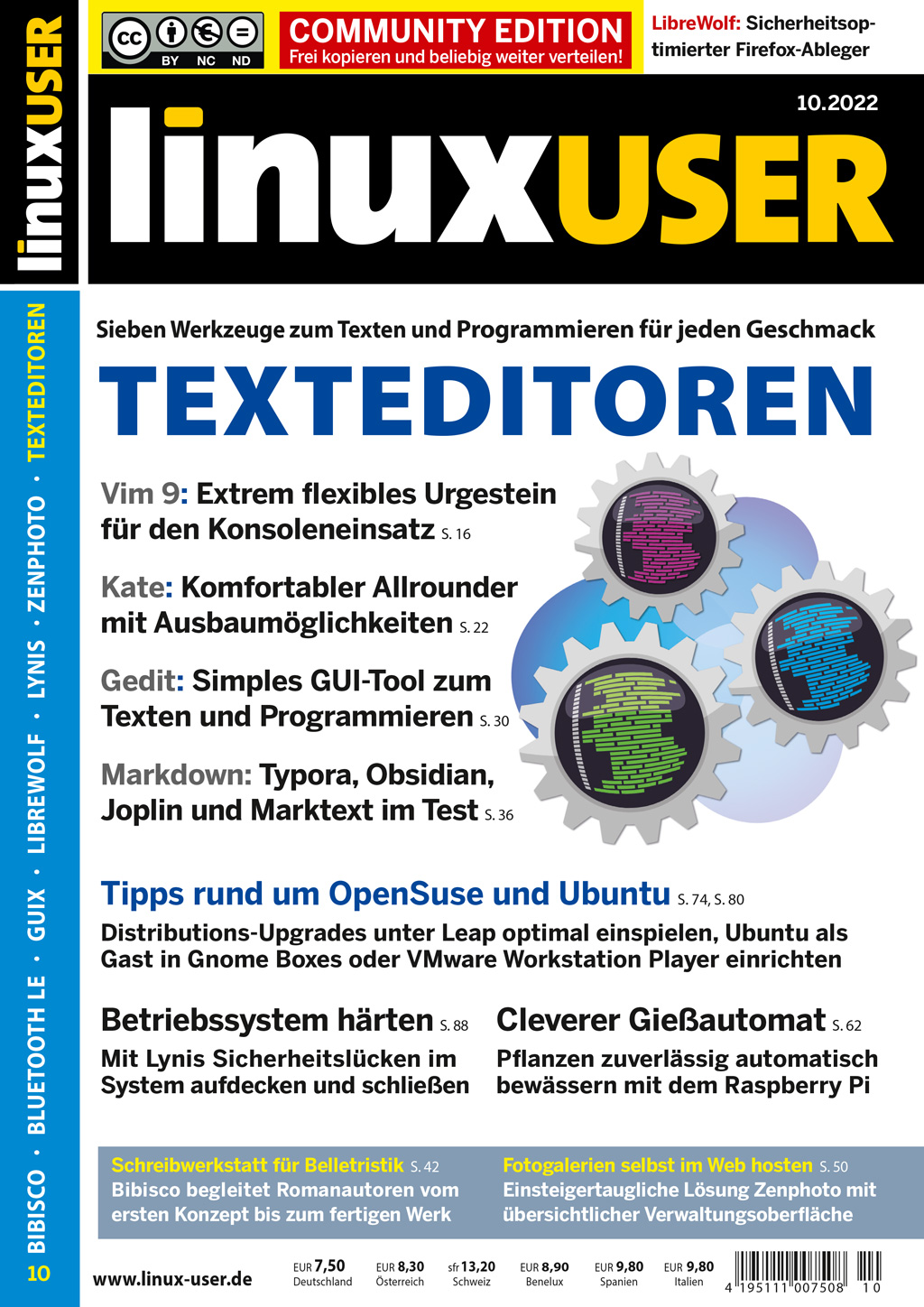 Heftcover LinuxUser Community Edition 10/2022
