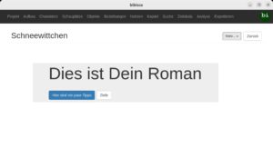 Abbildung 1: Nach dem ersten Start wirkt Bibisco noch aufgeräumt und leer. Das ändert sich jedoch schnell.