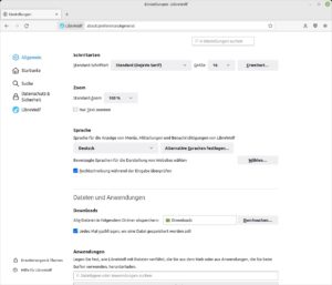 Abbildung 1: LibreWolf l&auml;sst sich auf einfachem Weg deutsch lokalisieren.