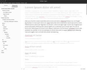 Abbildung 2: Typora l&auml;sst sich dank User-Themes an die eigenen Vorlieben anpassen. Hier sehen Sie das Stock-Theme "Github".