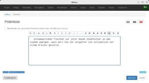 Abbildung 3: Damit Sie sich voll und ganz auf den Text konzentrieren können, bietet der Texteditor absichtlich nur die nötigsten Werkzeuge an. Über das Zahnradsymbol stellen Sie unter anderem eine andere Schriftart ein.