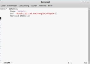 Abbildung 5: Repositories verwalten Sie mithilfe der Konfigurationsdatei <code>channels.scm</code>.