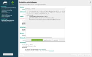 Abbildung 5: Abhängigkeitskonflikte sollten nur auftreten, wenn beim Upgrade eigene Paket-Repositories eingebunden bleiben. Hier bietet die Softwareverwaltung Lösungen. Während des Dist-Upgrades kommt am ehesten eine Deinstallation infrage.