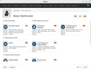 Abbildung 6: Die Angaben zu einem Charakter wirken ausufernd, helfen aber später beim Schreiben.