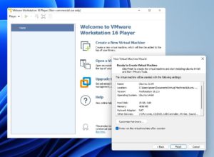 Abbildung 6: VMware Player zeigt die Einstellungen f&uuml;r eine neue VM an. Bei Bedarf &auml;ndern Sie die Vorgaben.