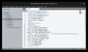 Abbildung 4: Die rudiment&auml;re Projektverwaltung von Sublime Text listet die Dateien eines Projekts in der linken Seitenleisten auf.