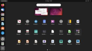 Abbildung 13: Die Auswahl einer Anwendung ähnelt unter Ubuntu der App-Übersicht auf Smartphones.