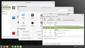 Abbildung 14: Cinnamon sowie die Anwendungs- und Aktualisierungsverwaltung stammen von den Linux-Mint-Entwicklern, die sich jedoch deutlich bei Gnome bedient haben.