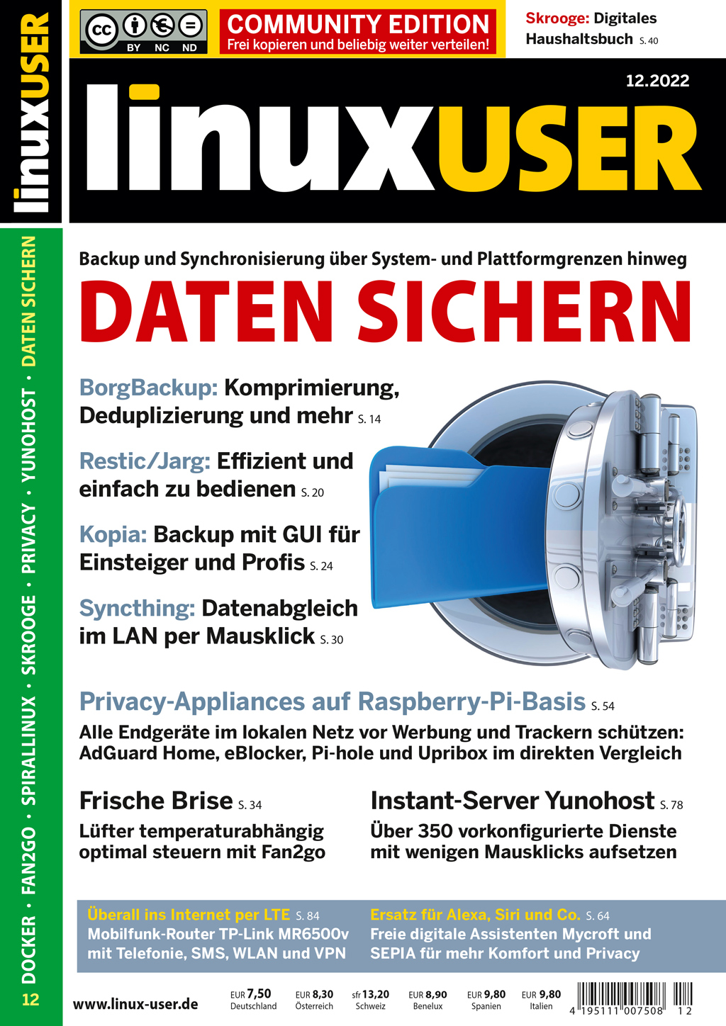 Heftcover LinuxUser Community Edition 12/2022