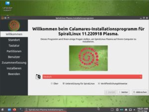 Abbildung 1: Dank seiner grafischen Benutzerführung eignet sich Calamares besser für Einsteiger als der Debian-Installer.
