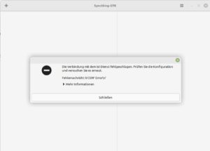 Abbildung 3: Aufgrund schlechter Pflege unbrauchbar: das GTK-basierte Frontend f&uuml;r Syncthing.