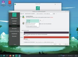 Abbildung 5: Der grafische Installer von Manjaro bietet nicht allzu viele Funktionen, eignet sich aber für Einsteiger besser als sein optisch überfrachtetes OpenSuse-Gegenstück.