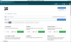 Abbildung 5: Installierbare Applikationen zeigt die Web-GUI in einer Kachelansicht an.