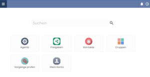 Abbildung 1: Nach dem Login &ouml;ffnet sich die Verwaltungsoberfl&auml;che. Der Schalter <span class="ui-element">Agents</span> erlaubt die Auswahl und Konfiguration der verwendeten Agenten.