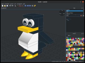Abbildung 1: LeoCAD stellt Tux aus Klemmbausteinen grafisch dar.