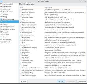 Abbildung 2: Das Deaktivieren nicht benötigter Module sorgt für eine aufgeräumtere, weniger überladene Oberfläche.