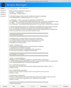Abbildung 5: &Uuml;ber (Perl-)Skripte erg&auml;nzen Sie den &Aacute;sbr&uacute; Connection Manager um automatisierte Funktionen.