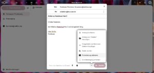 Abbildung 6: Die Benutzerschnittstelle von Mail&nbsp;2.0 wirkt moderner und erhielt zus&auml;tzliche Funktionen beim Erstellen von E-Mails.
