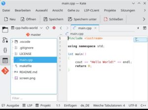 Abbildung 6: Das Projektmodul gewährt bequemen Zugriff auf den Code eines versionierten Projekts.