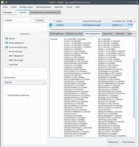 Abbildung 1: Die zahlreichen benötigten Hilfsprogramme einer Anwendung – hier des KDE-Dateimanagers – stellt eine Distribution für alle Programme in einer einzigen Version bereit.
