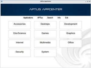 Abbildung 3: APTus als App-Center von SparkyLinux bietet eine ansprechende Alternative zu Paketmanagern wie Synaptic, ist aber nicht frei von Fehlern.