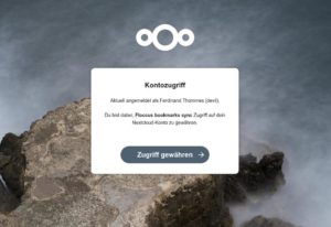 Abbildung 5: Die Verbindung mit Ihrer Nextcloud-Instanz ist mit wenigen Klicks erledigt. Sie ben&ouml;tigen lediglich die URL und Ihre Zugangsdaten.
