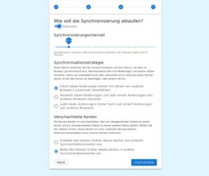 Abbildung 6: In den Einstellungen von Floccus legen Sie fest, wie und wie oft die Synchronisation ausgef&uuml;hrt werden soll.