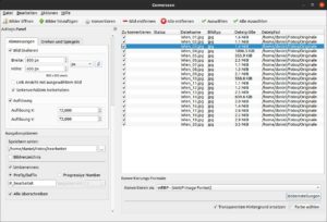 Abbildung 3: Über das <span class="ui-element">Actions Panel</span> links nehmen Sie die Einstellungen für das Konvertieren vor.