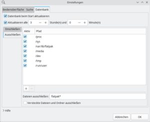 Abbildung 4: In den Einstellungen schlie&szlig;en Sie bei Bedarf komplette Verzeichnisse oder bestimmte Dateien von der Indizierung (und damit der Suche) aus.