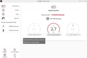 Abbildung 4: Das Tuxedo Control Center und einige weitere Tools lassen sich nur auf Tuxedo-Rechnern vollständig nutzen.