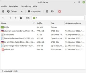 Abbildung 5: Anhand der Icons k&ouml;nnen Sie in Engrampa den Dateityp erkennen.