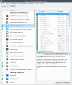 Abbildung 9: Die in der neuen Systemarchitektur auf Container-Basis einspielbaren Systemkomponenten lassen sich aus Anwendersicht wohl am ehesten mit den heutigen <span class="ui-element">Schemata</span> aus der YaST-Paketverwaltung vergleichen.
