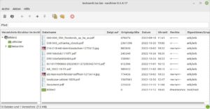 Abbildung 13: Auch Xarchiver gibt alle Dateien &uuml;bersichtlich aus.
