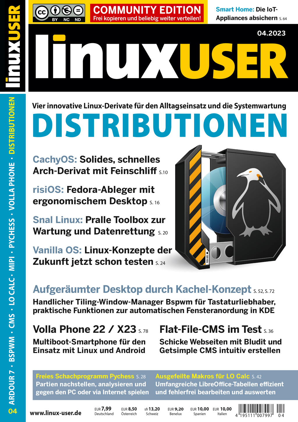 Heftcover LinuxUser Community Edition 04/2023