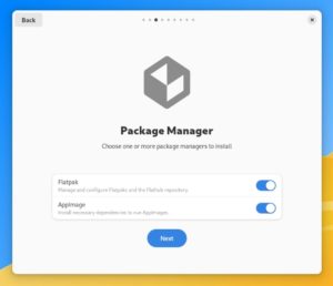 Abbildung 3: Bei der Ersteinrichtung nach der Installation entscheiden Sie, welches Paketsystem Sie neben APX nutzen m&ouml;chten.