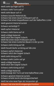 Abbildung 5: Pychess unterstützt Sie beim Training, indem es die Spielzüge analysiert.