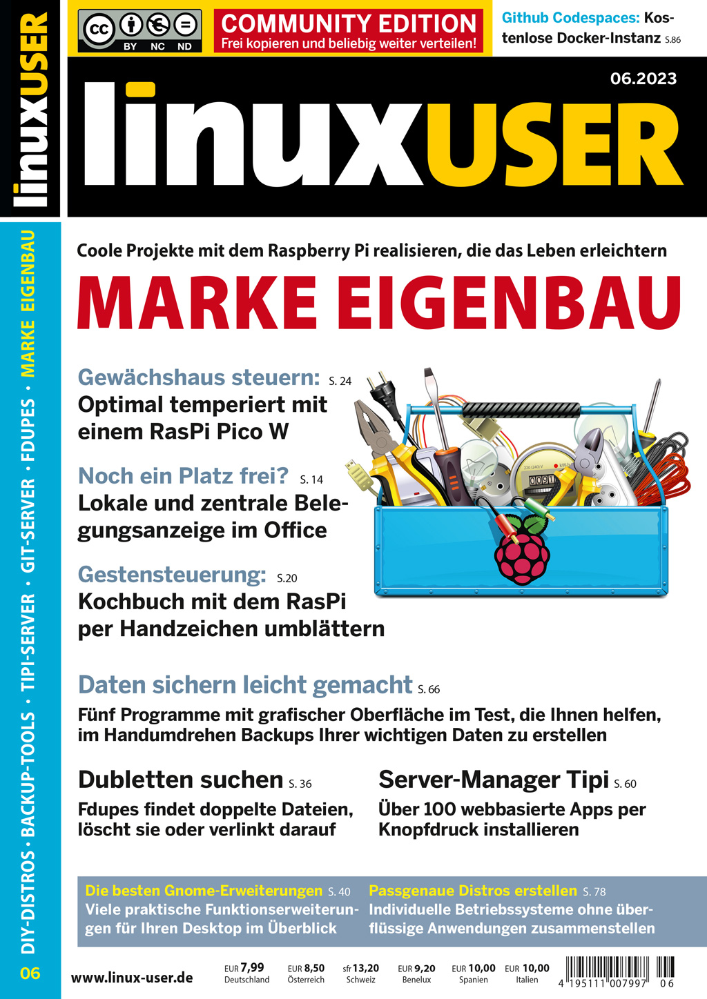 Heftcover LinuxUser Community Edition 06/2023