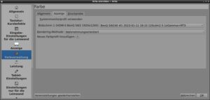 Abbildung 1: Stellen Sie vor Beginn der Arbeit sicher, dass Krita das korrekte Monitorprofil verwendet.
