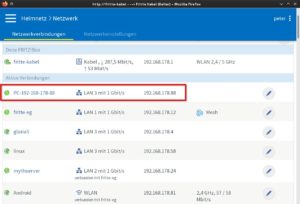 Abbildung 3: Können Sie auf dem Router nach dem Booten des Installer-USB-Sticks die Installation als vorher nicht vorhandenes Netzwerkgerät ausmachen, erfahren Sie hier die zugehörige IP-Adresse.