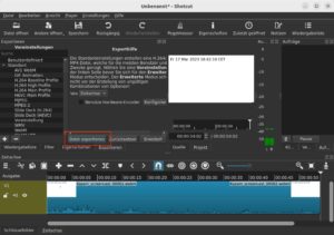 Abbildung 5: Der komplexere Videoeditor Shotcut hilft beim Schneiden, wenn das simple Losslesscut nicht ausreicht.