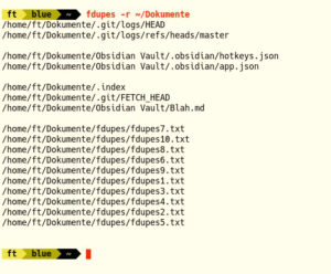 Abbildung 2: Mit dem Parameter <code>-R</code> steigen Sie bei der Suche im Verzeichnisbaum weiter hinab.