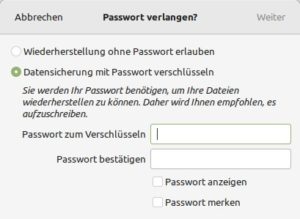 Abbildung 6: Bei D&eacute;j&agrave;&nbsp;Dup sichern Sie Ihre Daten per Passwort gegen unbefugte Zugriffe.