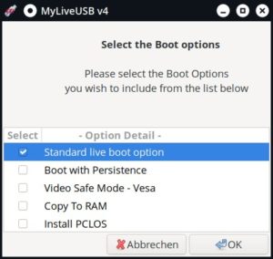 Abbildung 8: MyLiveUSB gestattet auch die Anlage mehrerer Boot-Optionen.