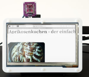 Abbildung 2: Im Beispielprojekt sitzt der Gestensensor oberhalb des TFT-Bildschirms von Waveshare.