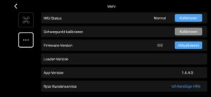 Abbildung 2: Über die Tello-App aktualisieren Sie auch die Firmware der Drohne.