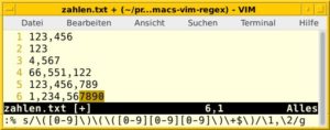 Abbildung 5: Ergänzen der Zahl durch Tausendertrennzeichen.