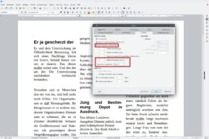 Abbildung 5: Die exakter einstellbare Silbentrennung in LibreOffice 7.4 kann die Optik von Blocksatz merklich verbessern.