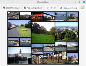 Abbildung 3: Die Bilder ordnet die Software jeweils zuf&auml;llig an. Ein manuelles Sortieren erlaubt sie nicht.