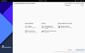 Abbildung 3: Mithilfe des grafischen Assistenten Anaconda packen Sie das System schnell auf Ihren lokalen Massenspeicher.