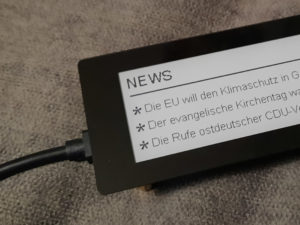 Abbildung 4: Das ePaper-Display ben&ouml;tigt lediglich beim Wechseln der Anzeige Energie.